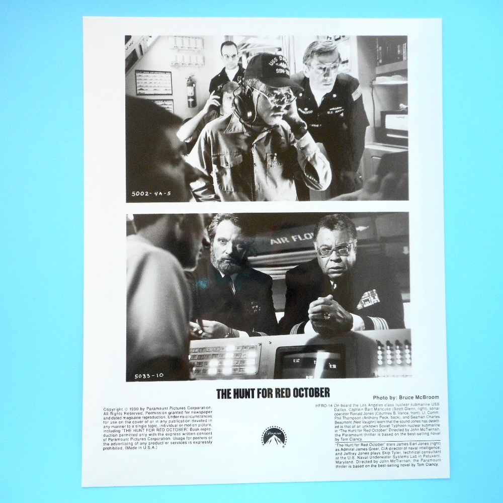 Hunt For Red October Original 90s Movie Press Photo James Earl Jones USS Dallas